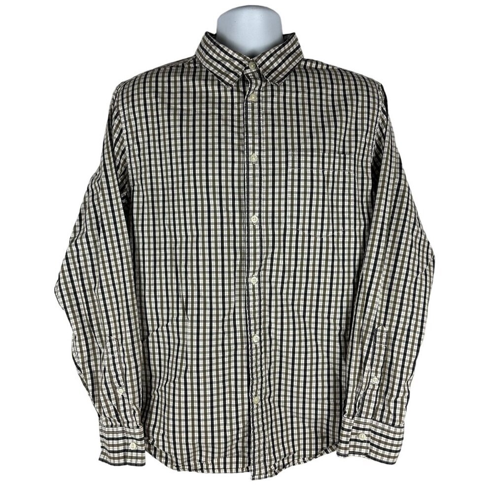 Old Navy Men's Long Sleeve Checkered Button-Up Shirt Size L
